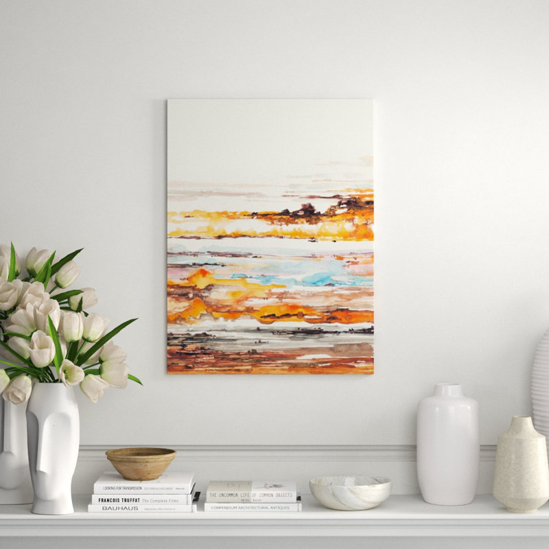 Seasonal Ocean II Painting by Sara Brown, Knife Gel, 40" H x 30" W x 1.5" D