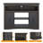 Tv Stand With 18'' Fireplace Insert And Led Lights-2009512308