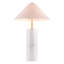 Lampe de table beige et blanche