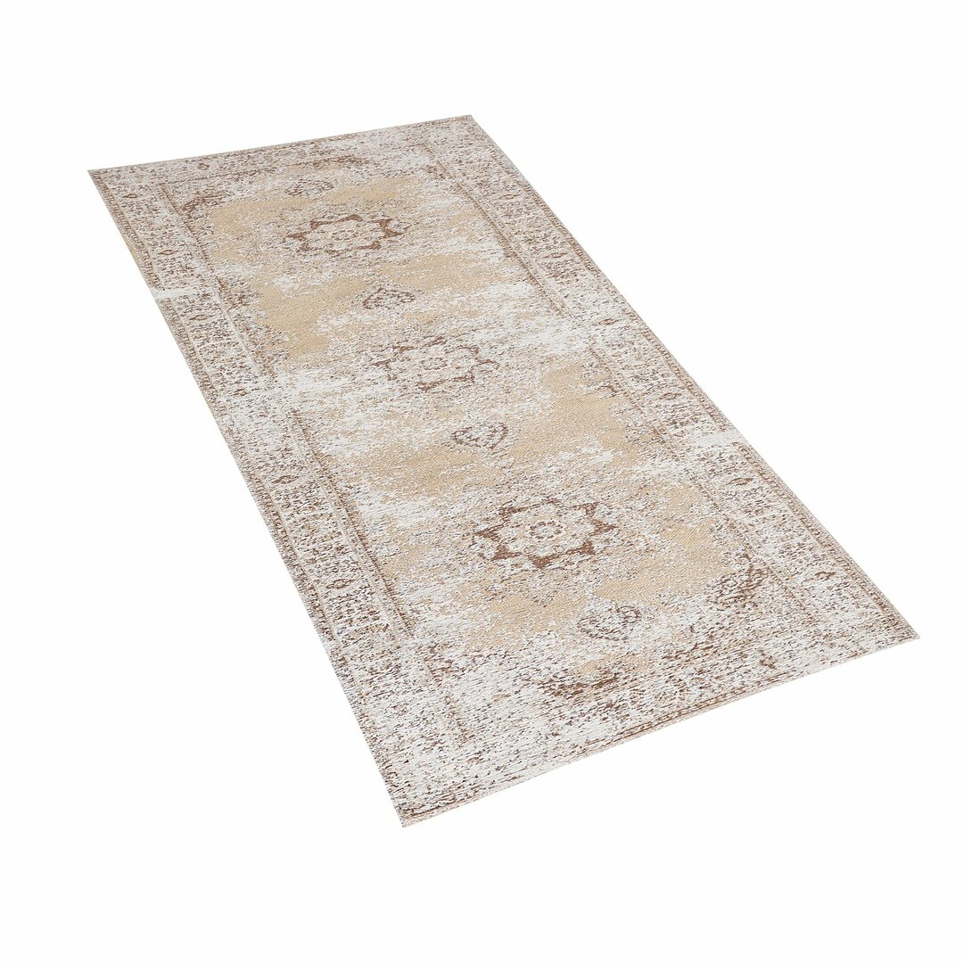 Teppich Amalia aus Baumwolle in Beige