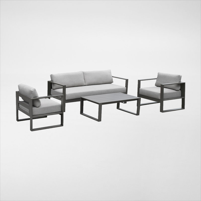 Vrishank Seating Set, Mocha, 4-PC