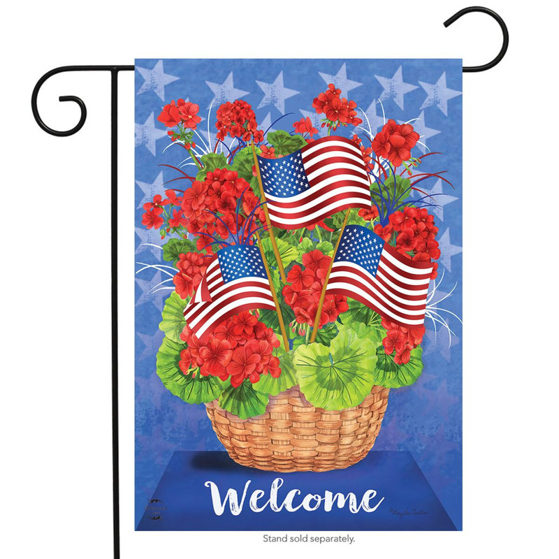 Drapeau de jardin patriotique panier d'été