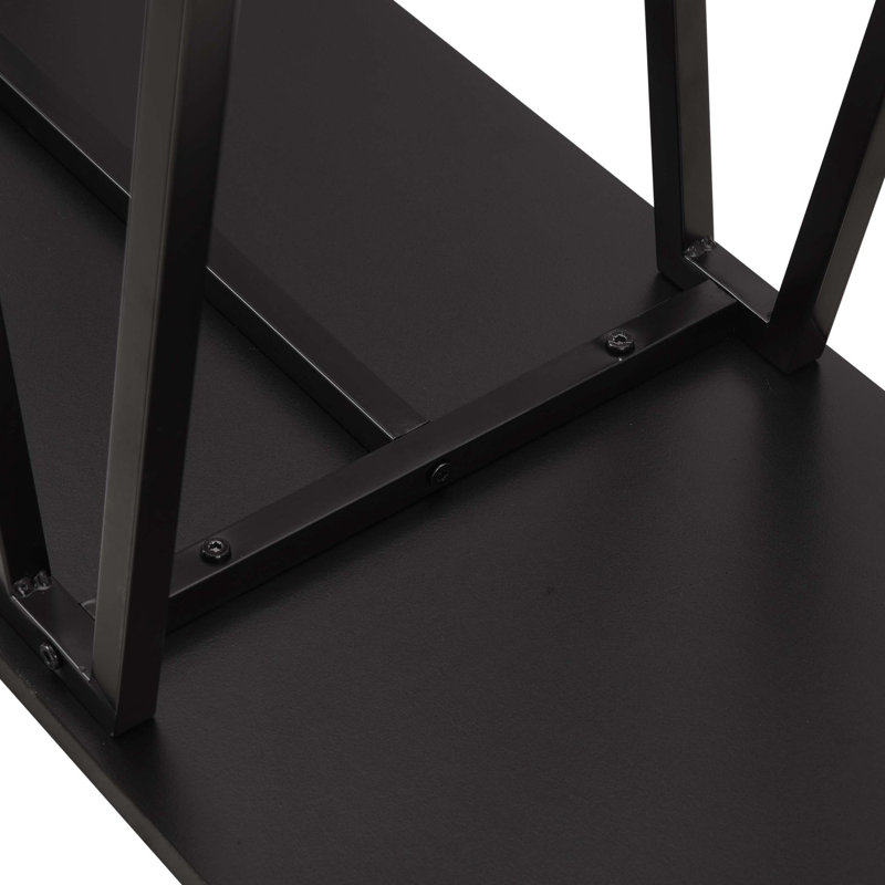 Buffet moderne avec 2 tablettes noires 47,24 "Modern, Noir