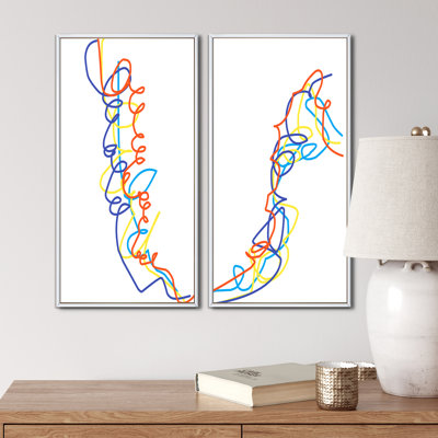 «Geometrics Abstract Design scandinave», ensemble de 2 reproductions