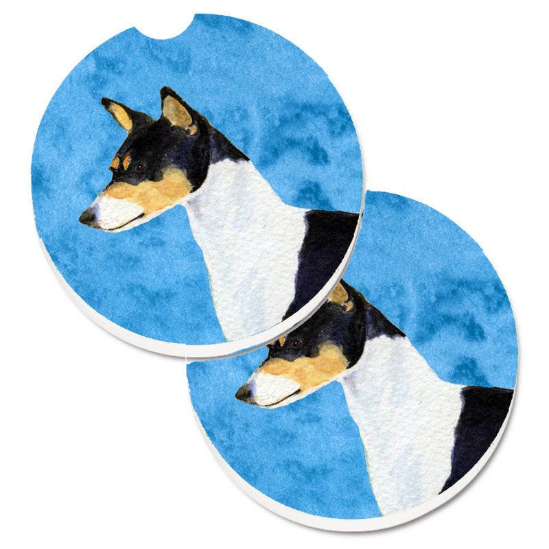 Sous-verre barbu collie voiture, Basenji