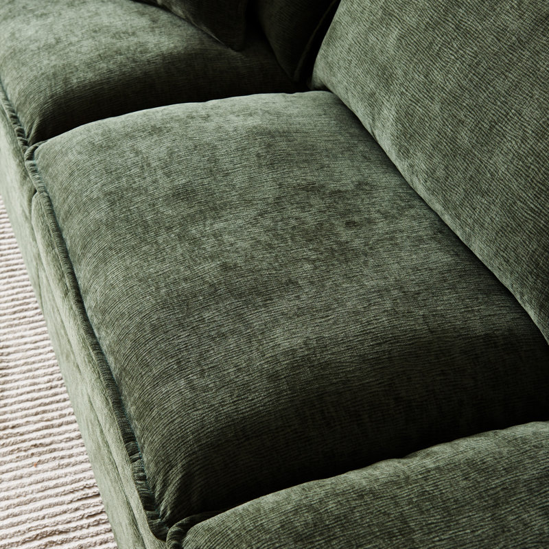 Modern 3 Seater Sectional Sofa With Ottoman