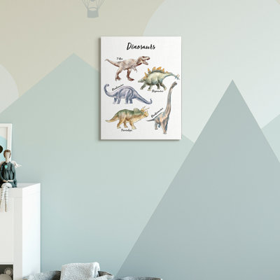 Illustration amusante d'une aquarelle de dinosaure