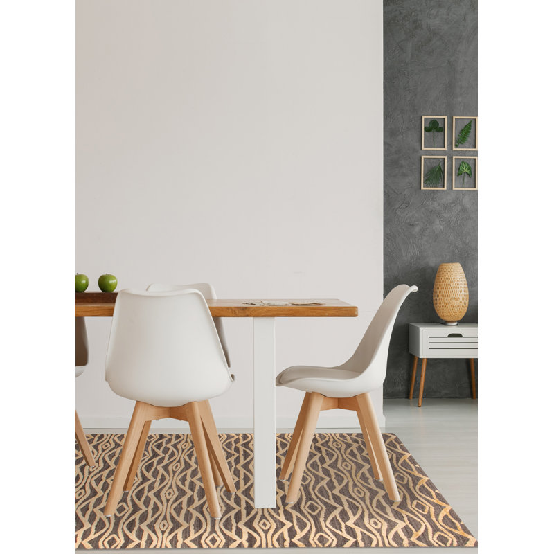 Tapis unique gris unique de 7 pi 11 po x 10 pi 2 po Tangier