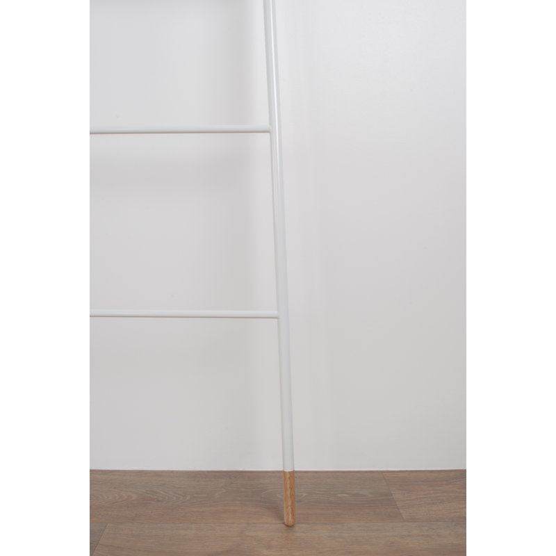 Tall White Solid Wood Magazine Rack