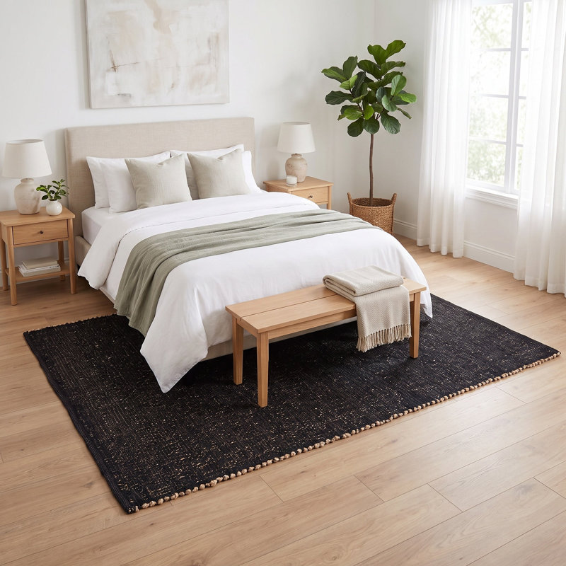 Tapis campagnard en jute et coton Colston, Rectangle 5 pi x 7 pi