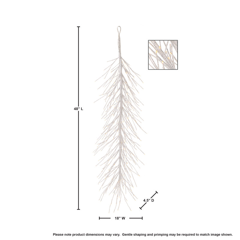 48" LED Birch Garland