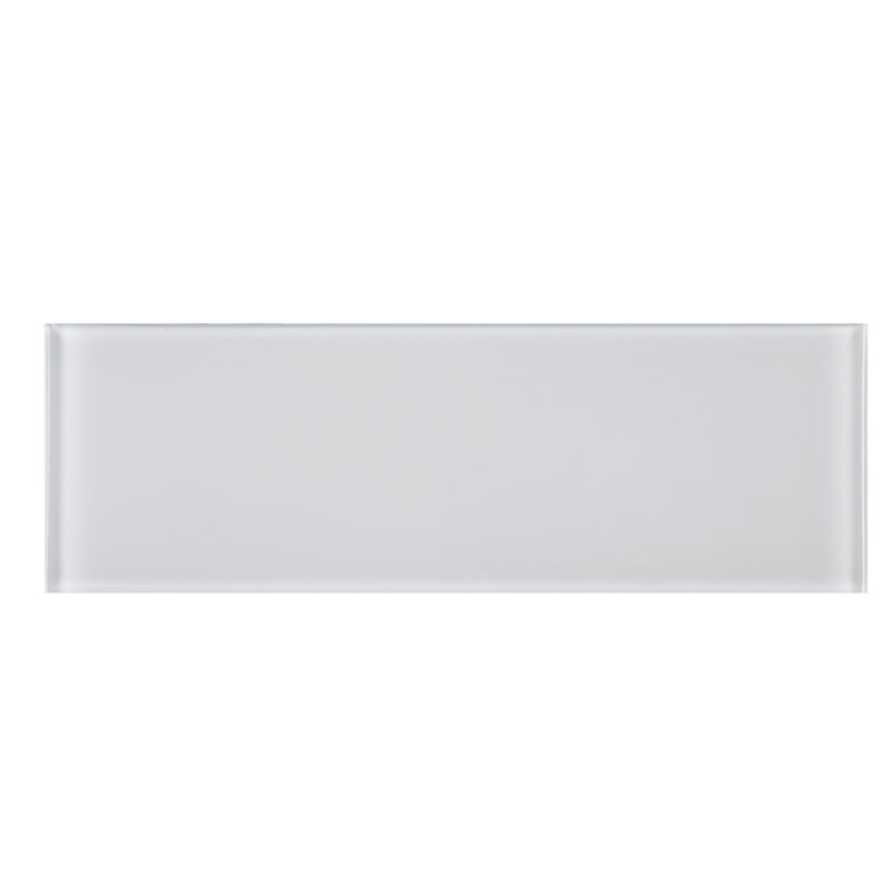 Carreau de mosaïque en verre Crystile 4 po x 12 po, Blanc