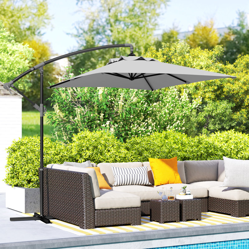 294cm Market Parasol, Light Grey
