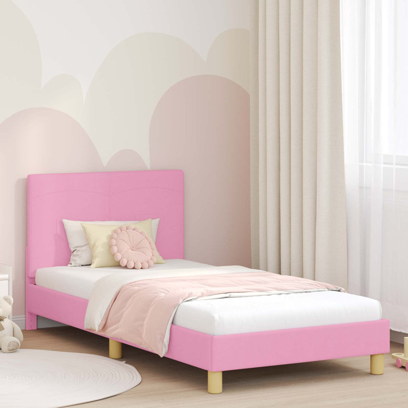 Bed Frame, European Single (90 x 200 cm), Pink