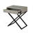 Side Table, Nightstand With Glass Top, Drawer And Metal Cross Base, Bed Side Table-104983123