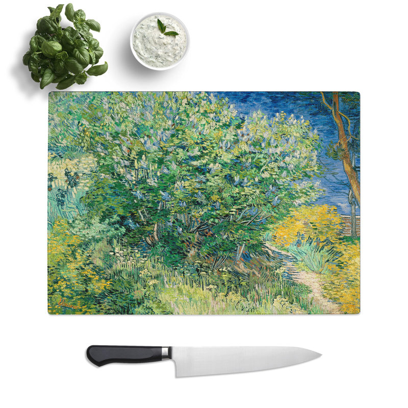 Lilac Bush by Vincent Van Gogh Chopping Board, 0.4cm H x 28.5cm W x 39cm L