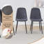 Ensemble de table de salle à manger en bois noir pour table rectangulaire 4，55 "avec structure en métal-645284775-645284777