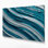 Art mural horizontal rayé sur toile bleu clair gris céruléen