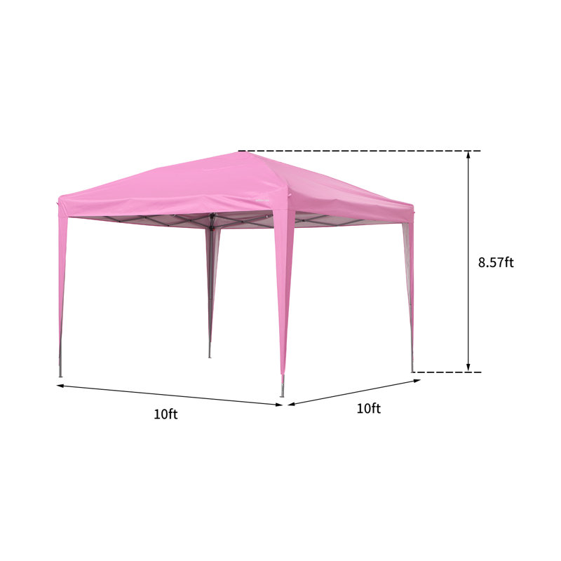 10 pi. L 10 pi. D Auvent escamotable en métal, Rose