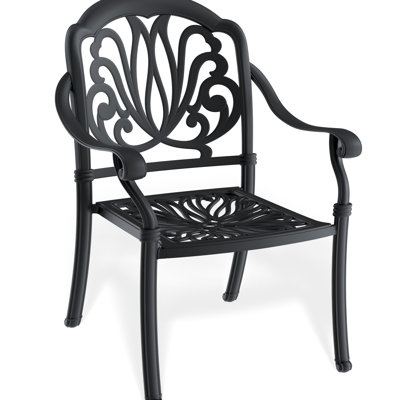7 Outdoor Cast Aluminum Dining - 2 Swivel Chairs, 4 Chairs & Rectangular Table Black Corrosion Resistance Structure 350Lbs Seat Capacity 160Lbs Cushions Included For Outdoors Materials Construction