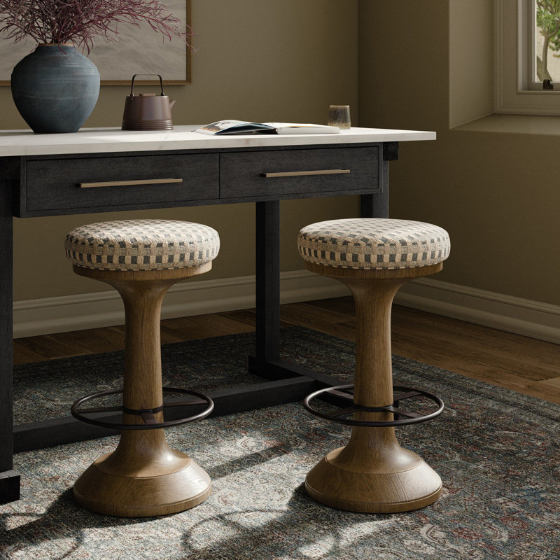 Montclair Stool-Antwerp Natural-Counter, Nubuck Olive