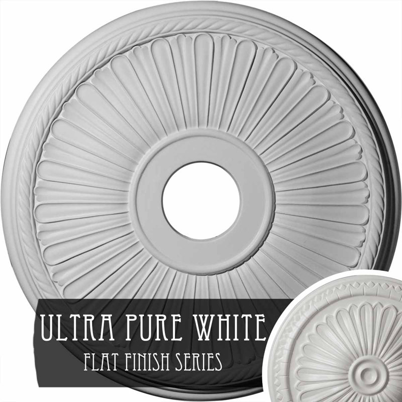 Ultra Pure White Hand-Painted Circular Ceiling Medallion