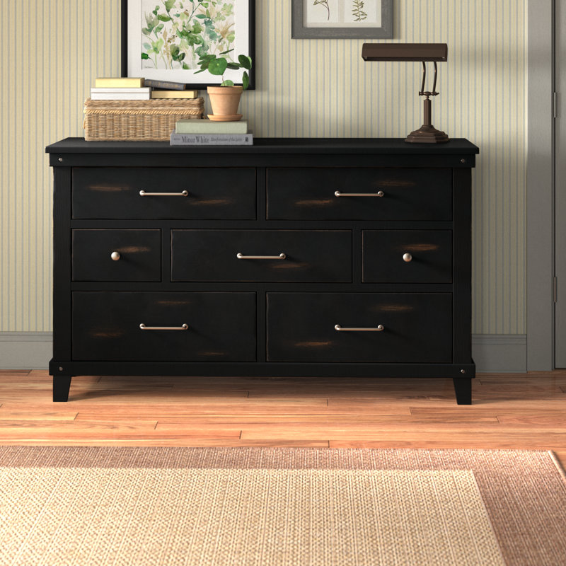 Commode 7 tiroirs Baguenaudiant, Noir