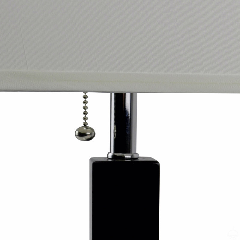 Lampe de table carrée brune 26 "H 26"