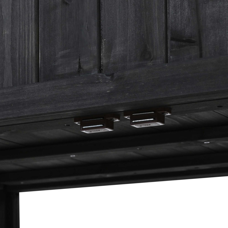 Patio 35.4''X17.7''X37.4'' Mini Wood Cold Frame, Black