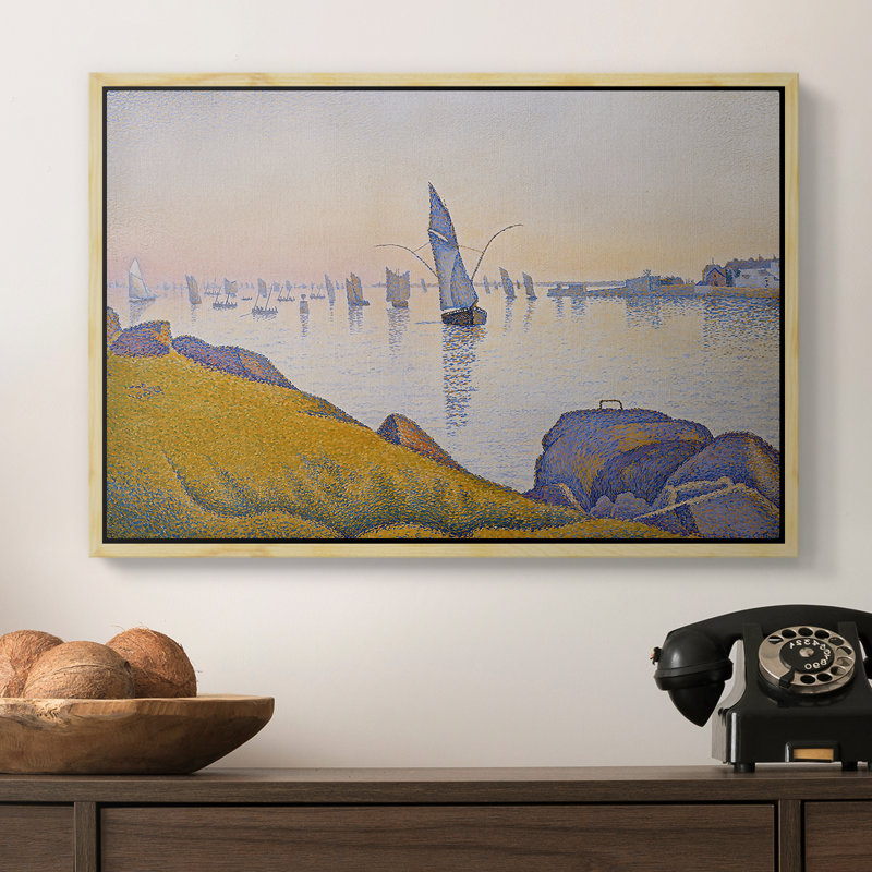 Evening Calm, Concarneau (Opus 220), 1891 - Paul Signac, toile tendue avec châssis, 16 x 24, Natural