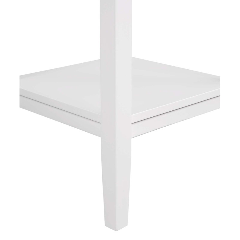Gwen End Table, White, White