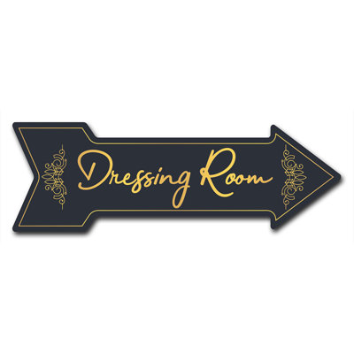 Decal-999889_Dressing Room Arrow Decal Funny Home Décor 24" Wide