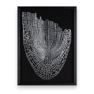 «Soaring Silver» encadré sur métal, art audacieux