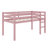 Twin Elevated Loft Bed With Ladder And Strengthened Slat Bed Base-1774588884