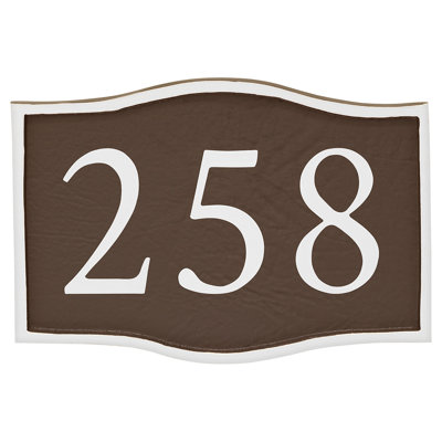 Plaque d'adresse murale 1 ligne Serif