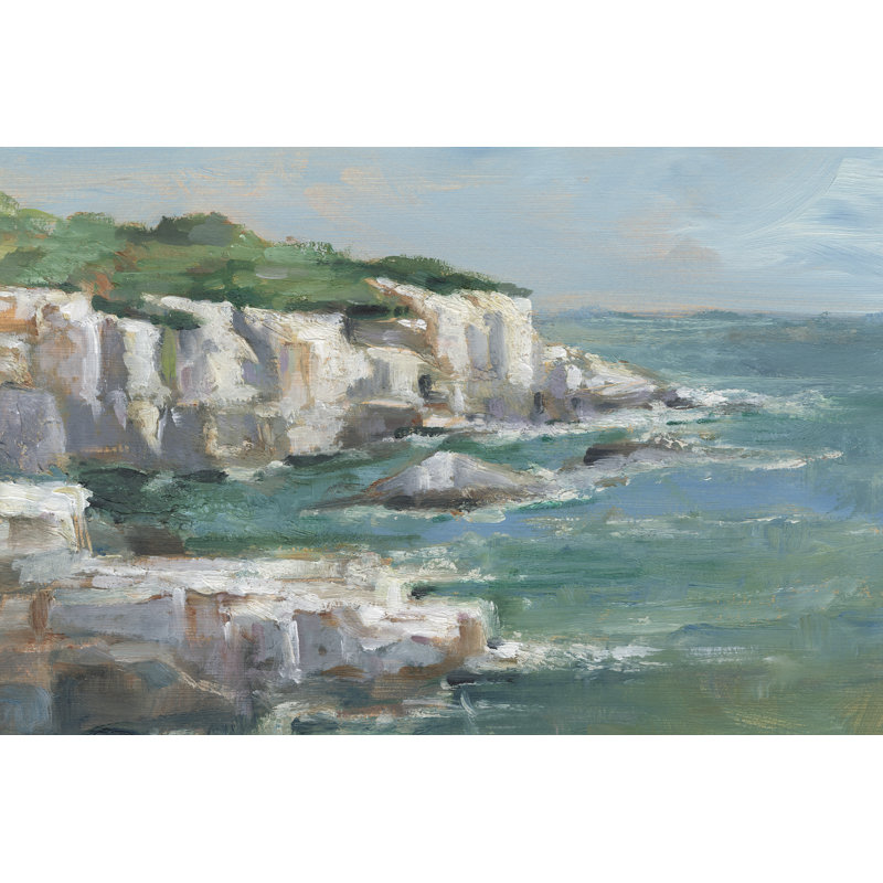 «White Sea Cliff I» par Ethan Harper - reproduction sur toile tendue, H 12 po x l 18 po