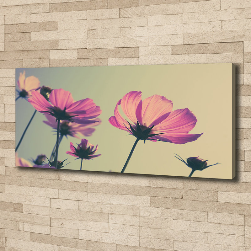 Pink Flowers - No Frame Print on Canvas