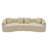 Curved Boneless Sofa,Compression Modular 110'' Sectional,White High-Density,Couches Sleeper For Living Room Bedroom Apartment Lounge,Chenille