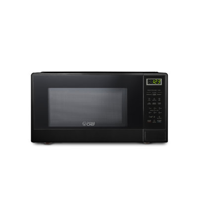 COMMERCIAL CHEF 1.1 Cu Ft Microwave with 10 Power Levels, Small Microwave with Push Button