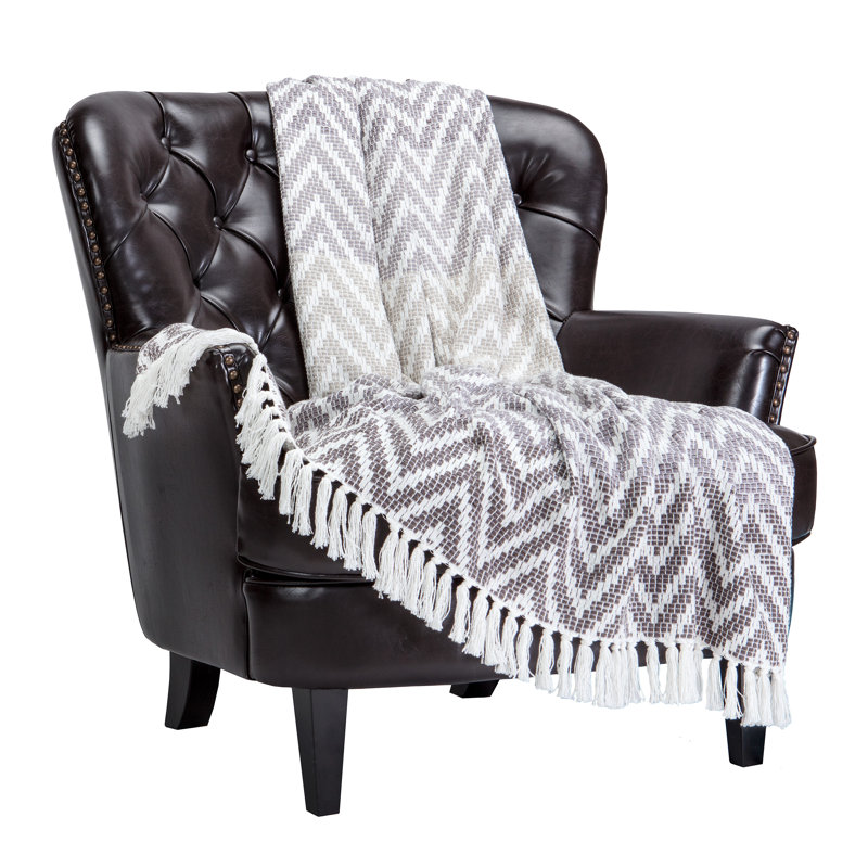 Soft Cotton Throw, Gray