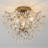Elonso 3 - Light Dimmable Crystal Semi-Flsuh Mount