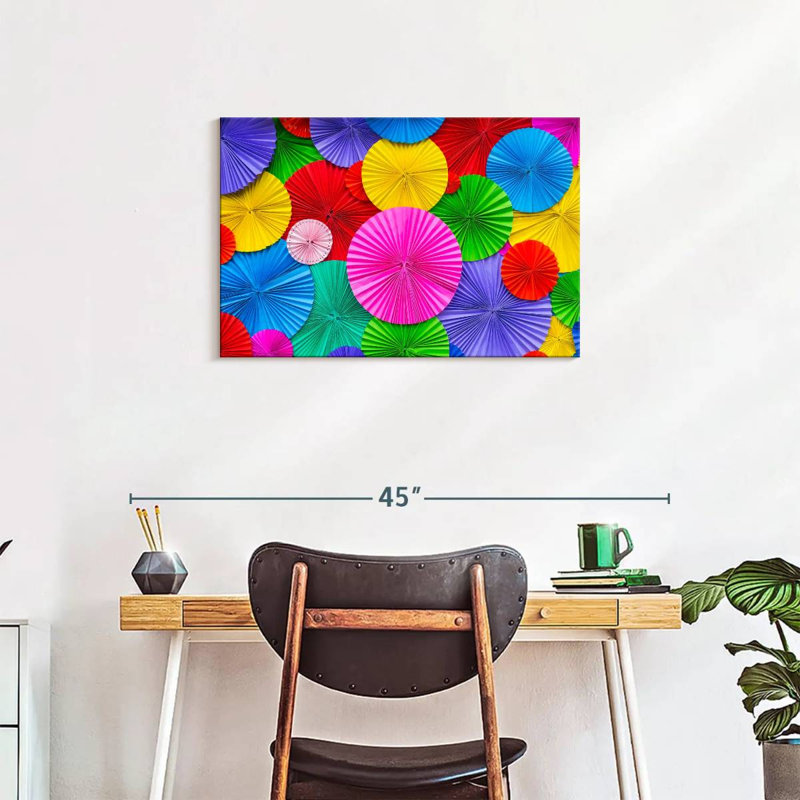 Kerner Creative Paper Wheel Decor, 20" H x 30" W