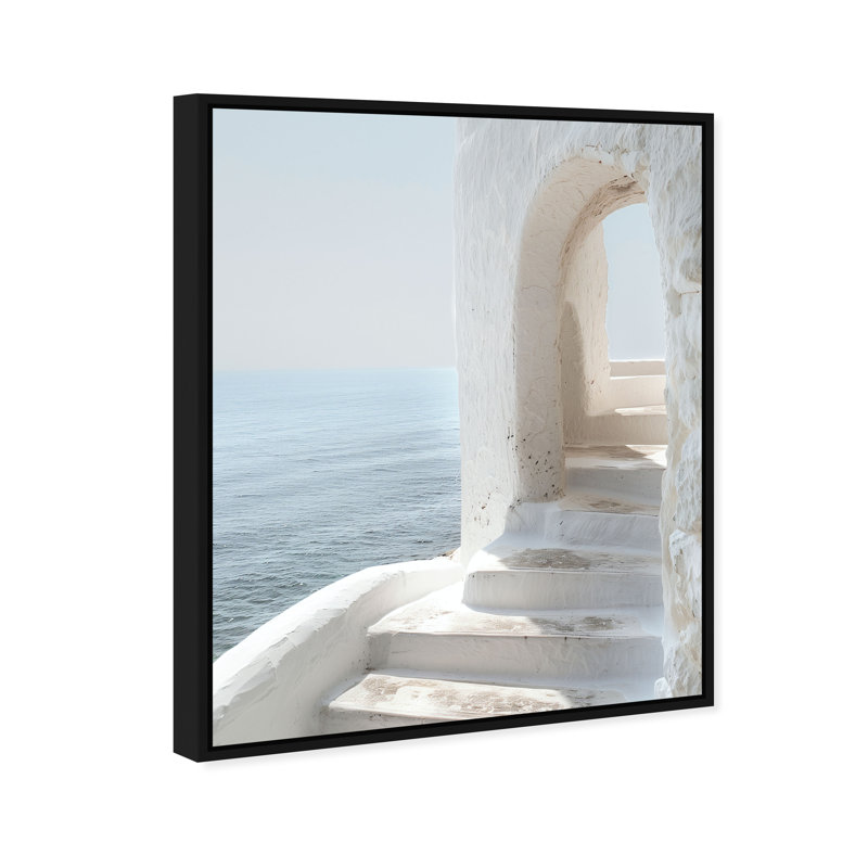 Stone Stairs II Print by Oliver Gal, 25" H x 21" W, Black Floater Frame