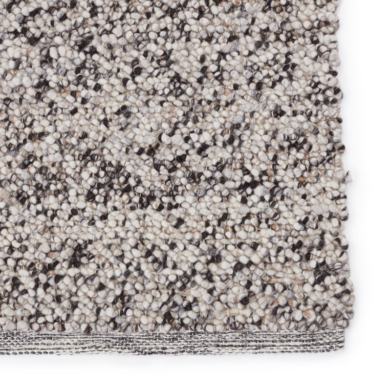 Jaipur Living Hadren QTM05 Handmade Solid White and Gray Area Rug, Rectangle 8' x 10'