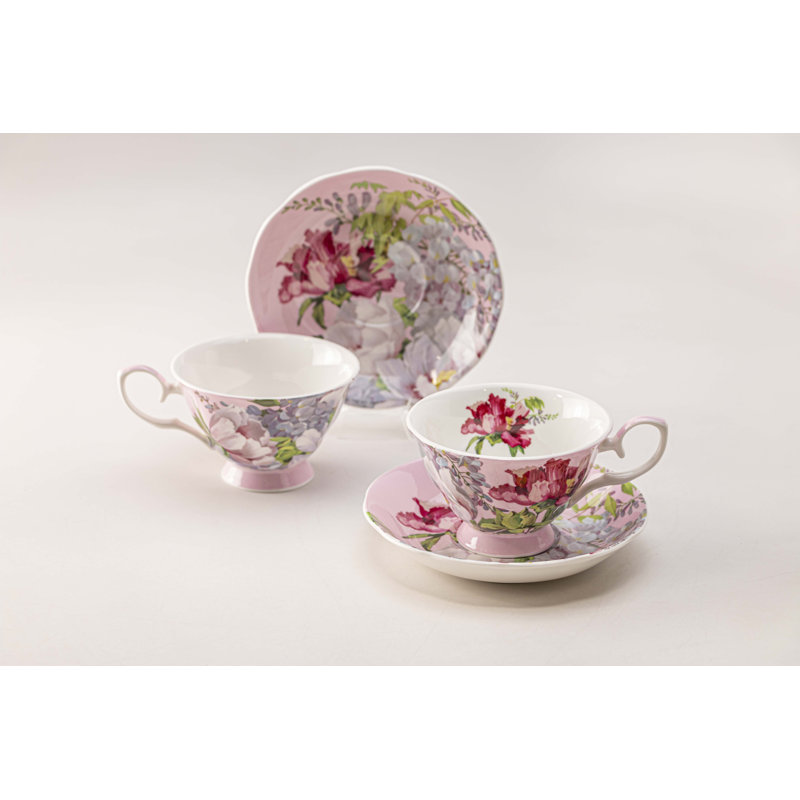 Bone China Teacup and Saucer