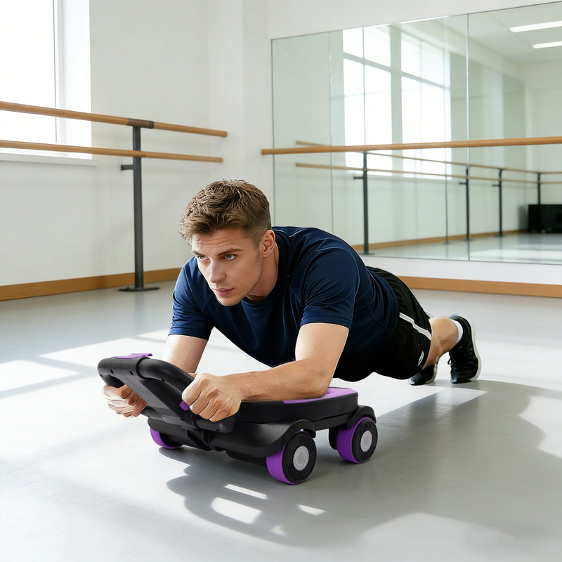AB Roller Wheel, Four-Wheel Elbow Support Abdominal Roller, Abdominal Roller