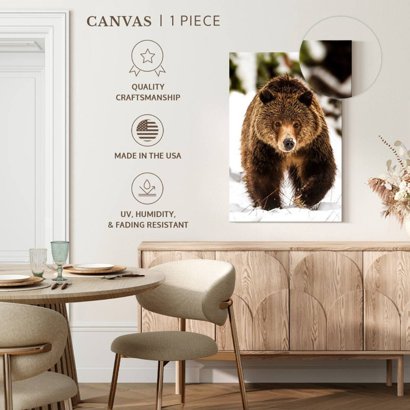 Brampt Walking Grizzly Bear, 24" H x 16" W