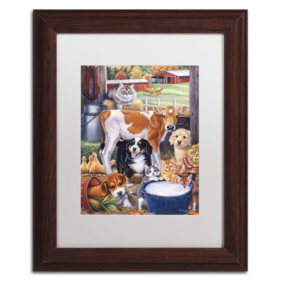 « grange pals », reproduction d’impression sur toile encadrée