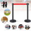 92cm H x 200cm W Black Metal Stanchion-1348158134