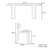 Retro minimalist rectangular dining table set-106883806